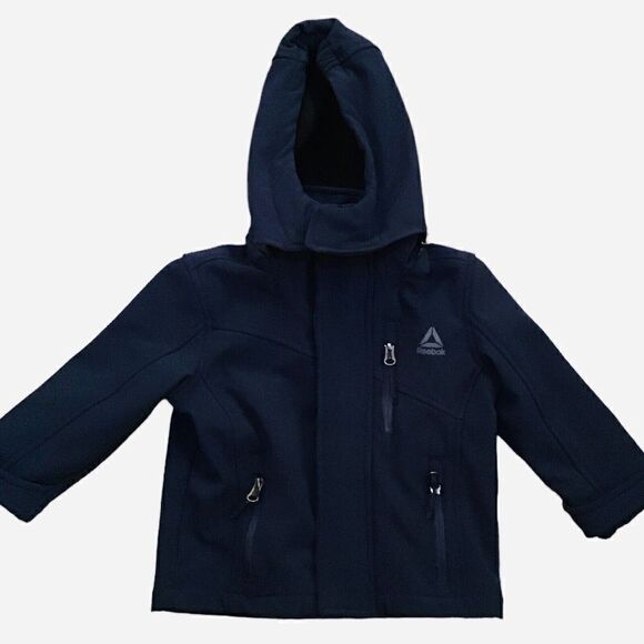 Reebok Boys Jacket W/Hood Size 2T Blue Winter Coat Double Zipper - Picture 1 of 6